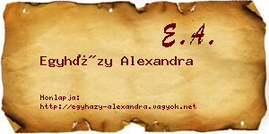 Egyházy Alexandra névjegykártya