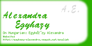 alexandra egyhazy business card